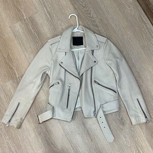 All Saints Women’s Leather Jacket Balfern Moto